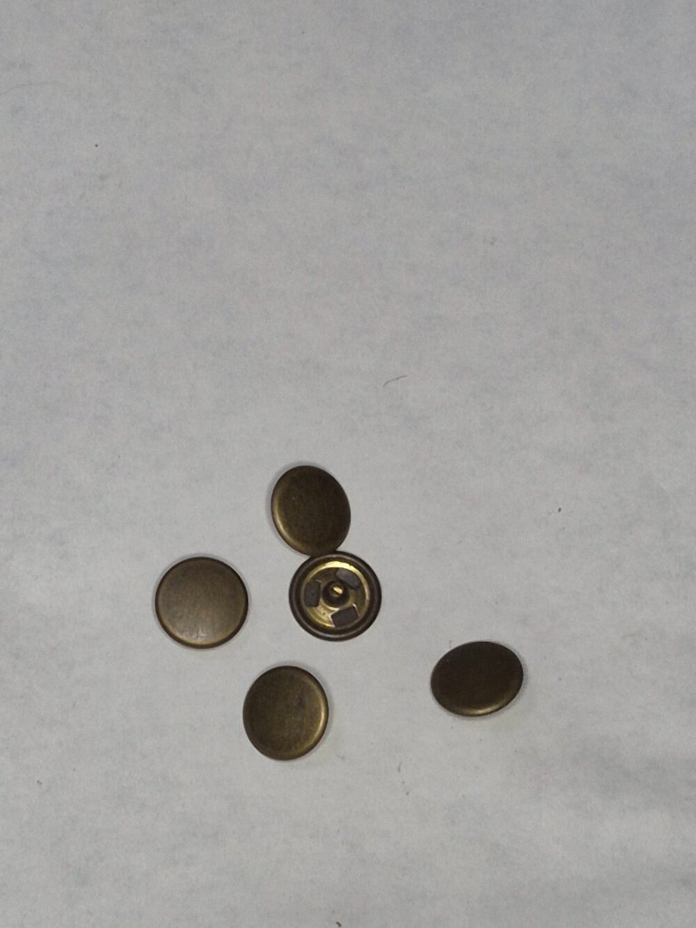 5 Antique Bronze Domed Snap Rivets 5/8" Cap 7/16" Pin Leathercraft